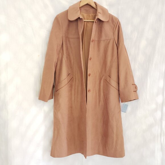 VINTAGE NWT Union Made Retro • Forecaster Of Boston • Long Mauve Coat Size 13/14 - Picture 3 of 11